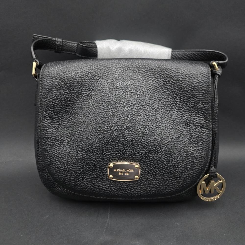 Michael Kors Purse Black Pebbled Leather Crossbody Bag